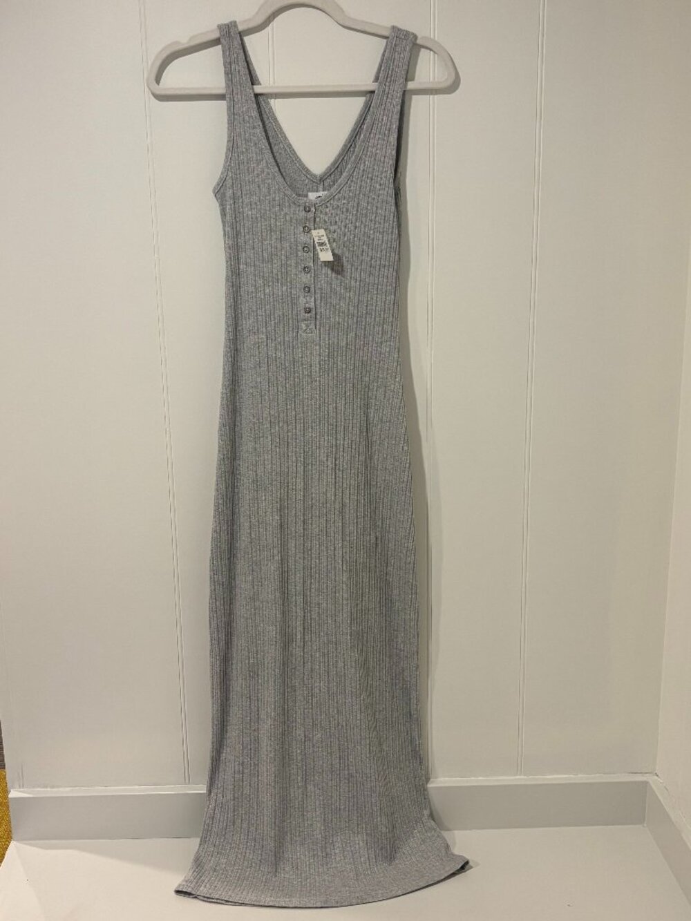 NWT AERIE Ribbed Henly Maxi Dress
